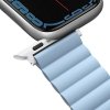 UNIQ pasek Revix Apple Watch Series1/2/3/4/5/6/7/8/9/SE/SE2/Ultra/Ultra 2 42/44/45/49mm. Reversible Magnetic biały-niebieski/whi
